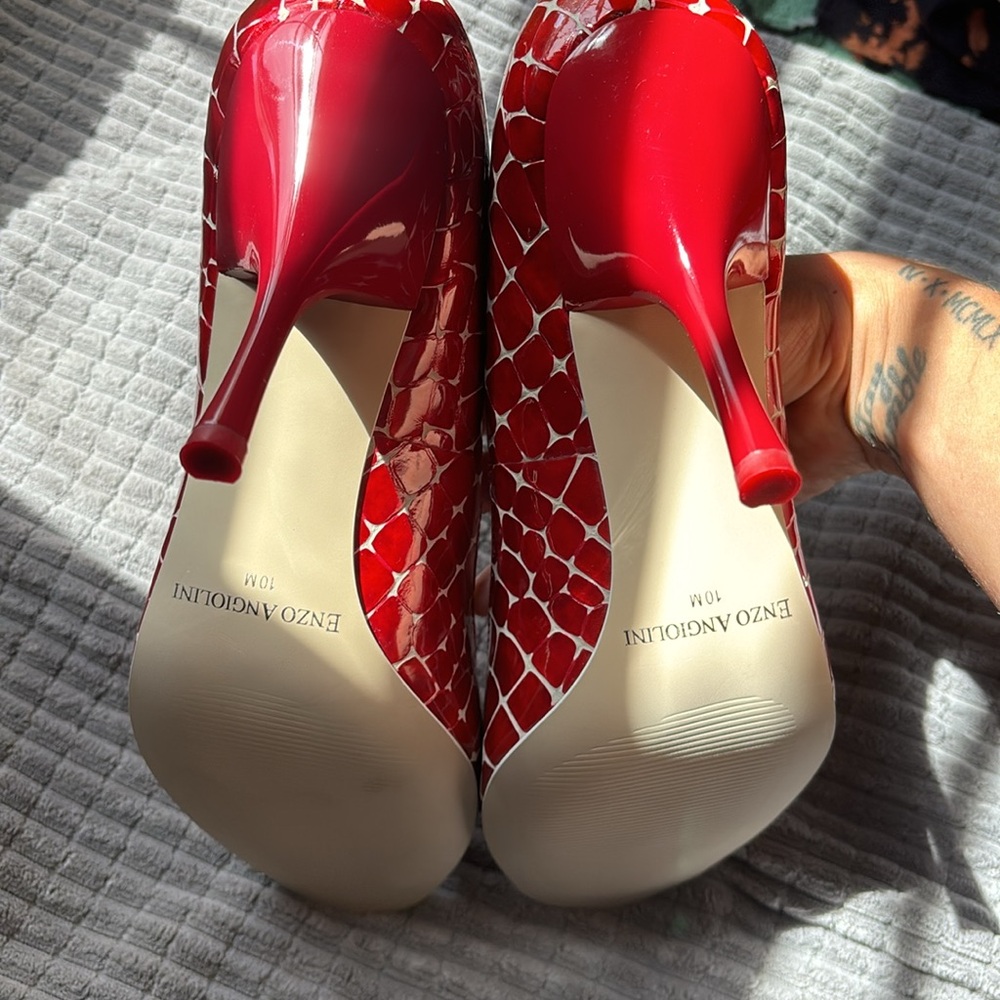 Enzo Angiolini Peep Toe Heels - Picture 5 of 8